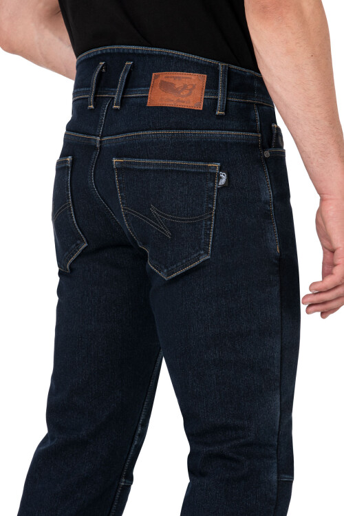 City Biker Cold Killer Dark Blue Korumalı Motosiklet Kot Pantolonu Erkek - 7