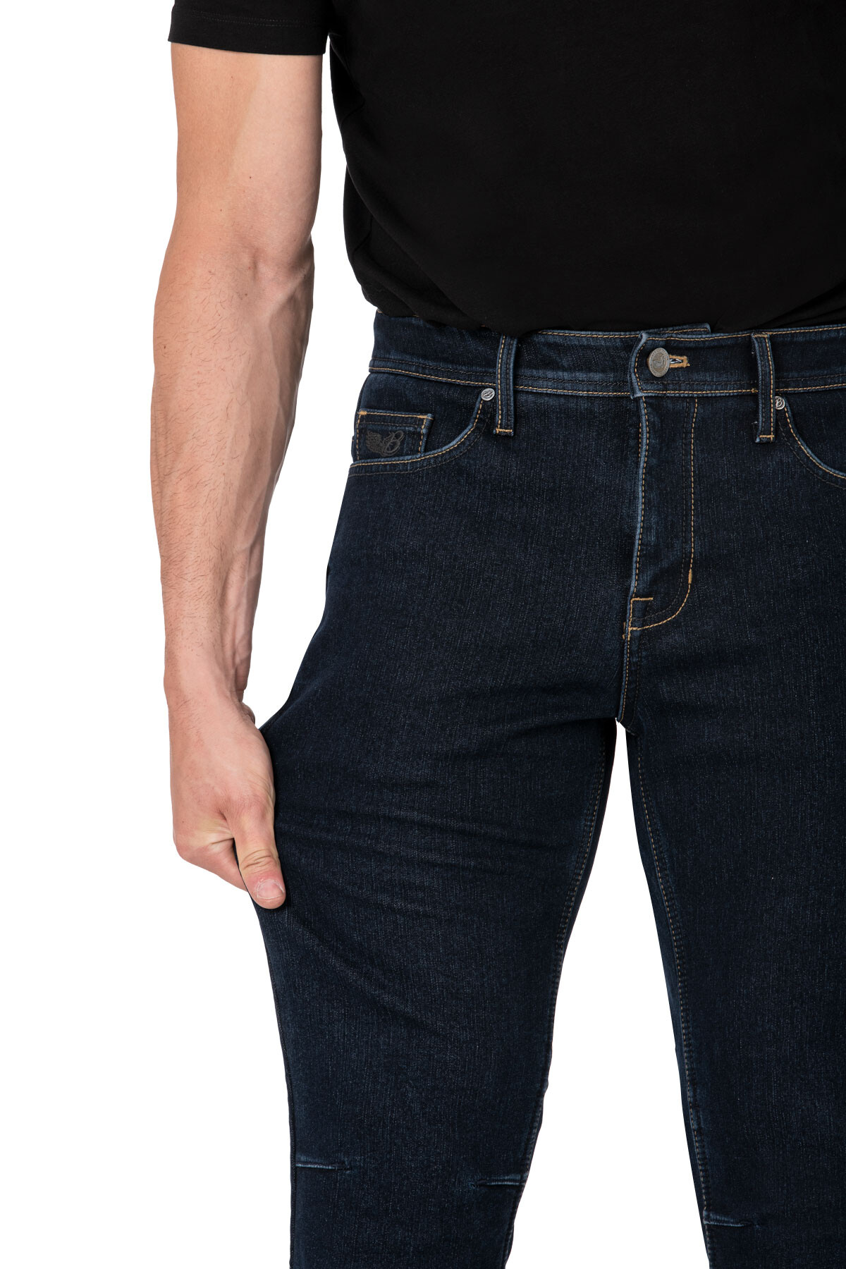 City Biker Cold Killer Dark Blue Korumalı Motosiklet Kot Pantolonu Erkek - 8