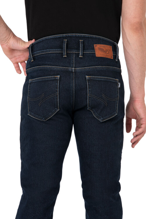 City Biker Cold Killer Dark Blue Korumalı Motosiklet Kot Pantolonu Erkek - 9