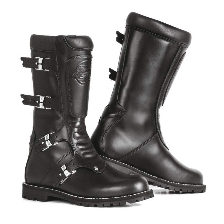 CONTINENTAL Black Armoured Motorcycle Shoes - 2