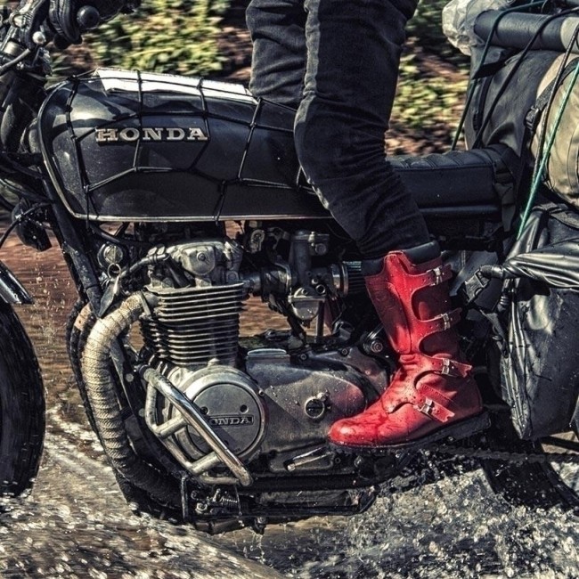 CONTINENTAL RED ROSSO Armoured Motorcycle Shoes - Thumbnail