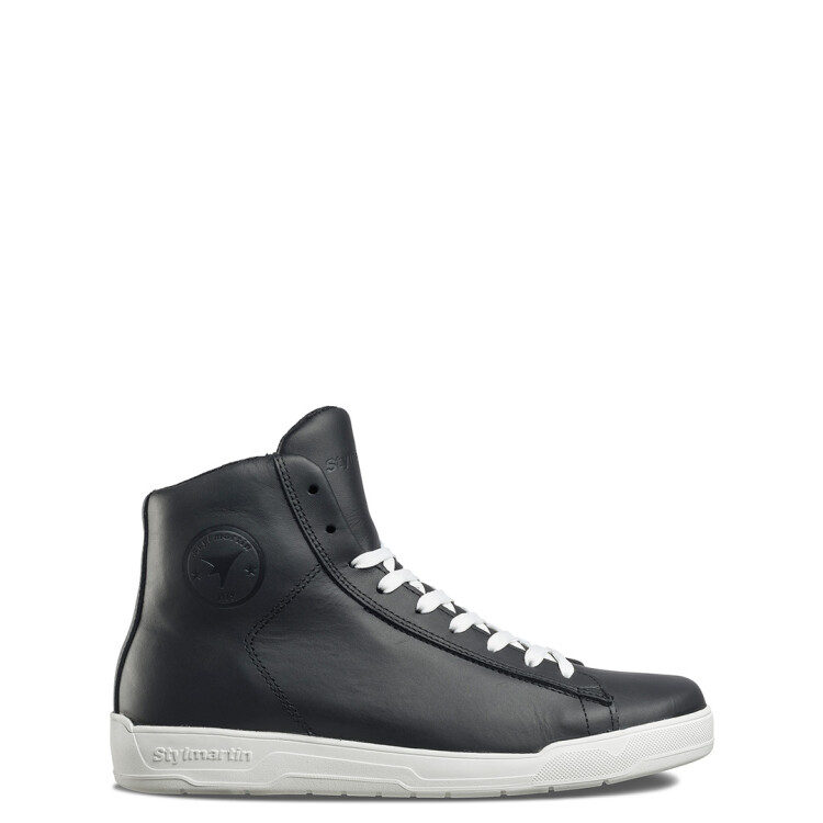 Core WP Black & White Armoured Motorcycle Shoes - Stylmartin