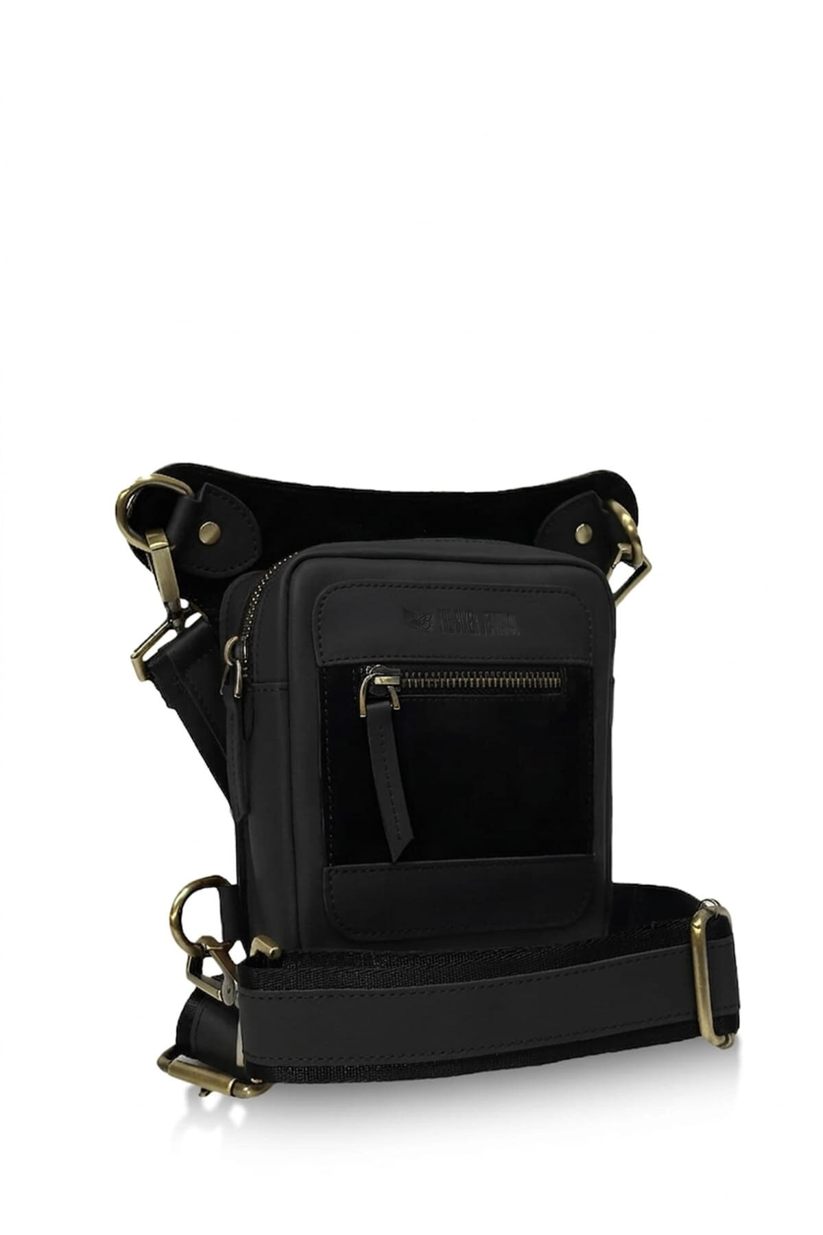 Dallas Black Hakiki Deri Bacak Çantası - 1