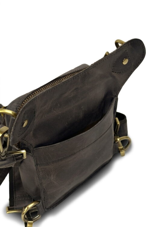 Dallas Grey Hakiki Deri Bacak Çantası - 2