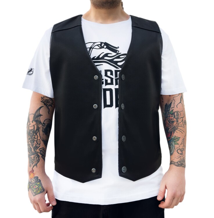 Dallas Leather Motorcycle Vest - 3