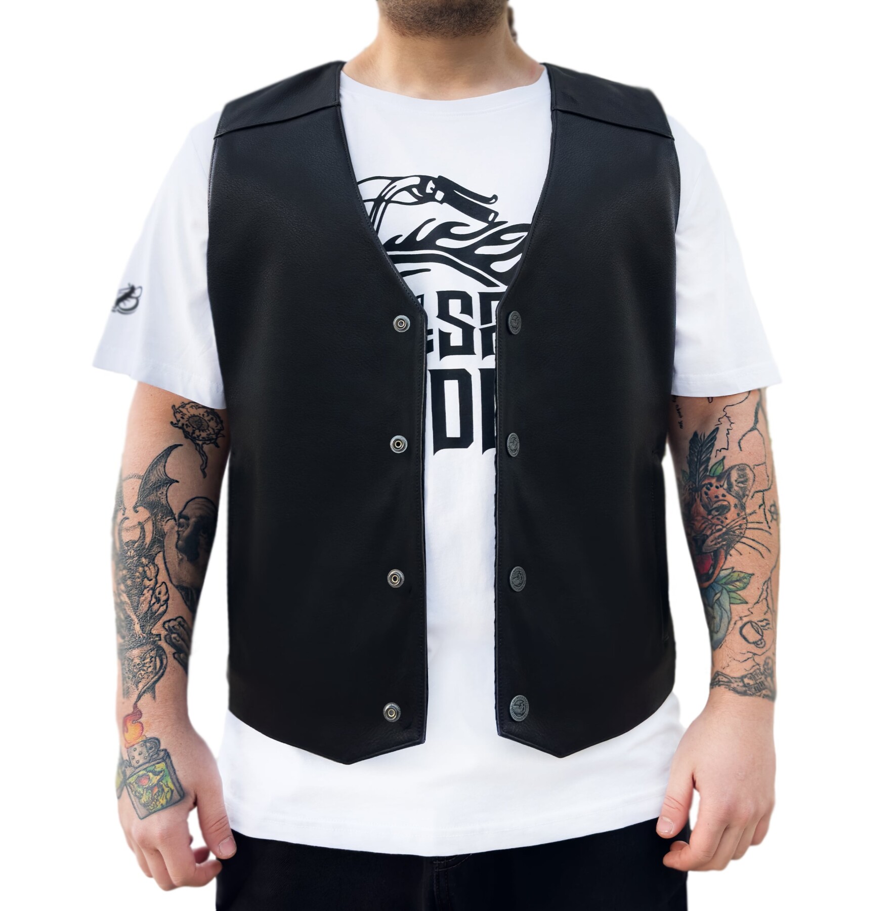 Dallas Leather Motorcycle Vest - 3