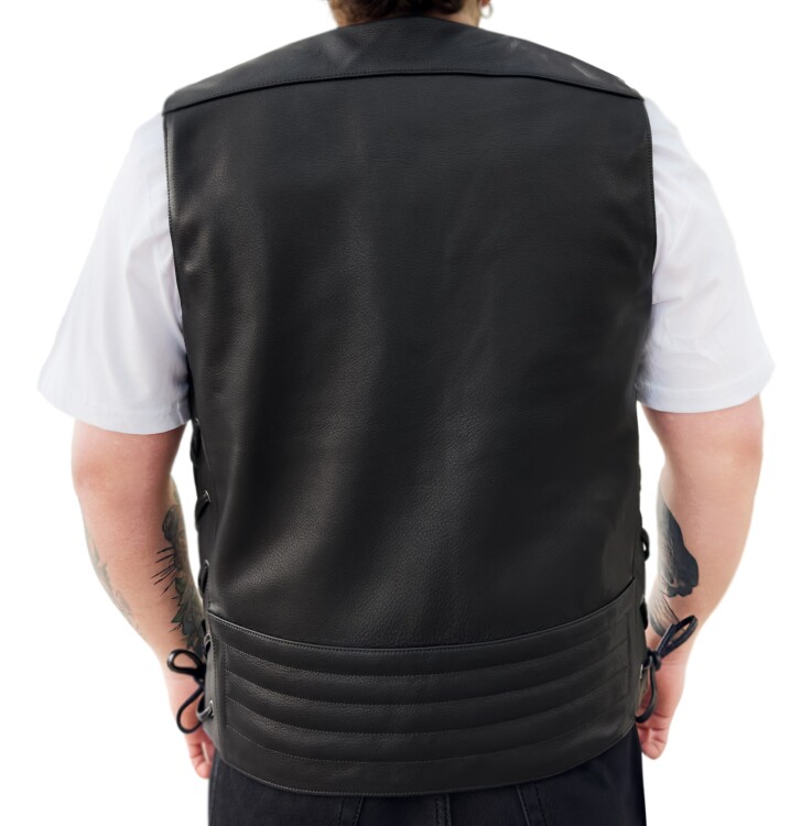 Dallas Leather Motorcycle Vest - Thumbnail