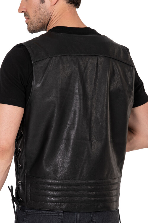 Dallas Leather Motorcycle Vest - 6