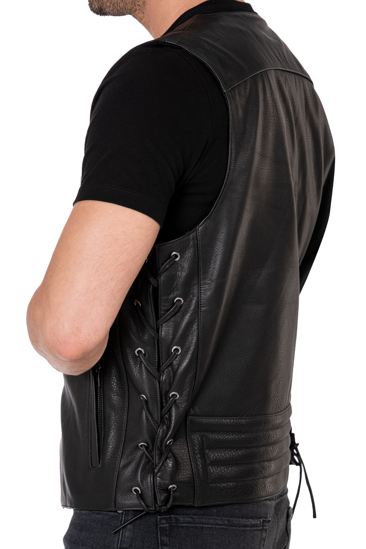 Dallas Leather Motorcycle Vest - 9