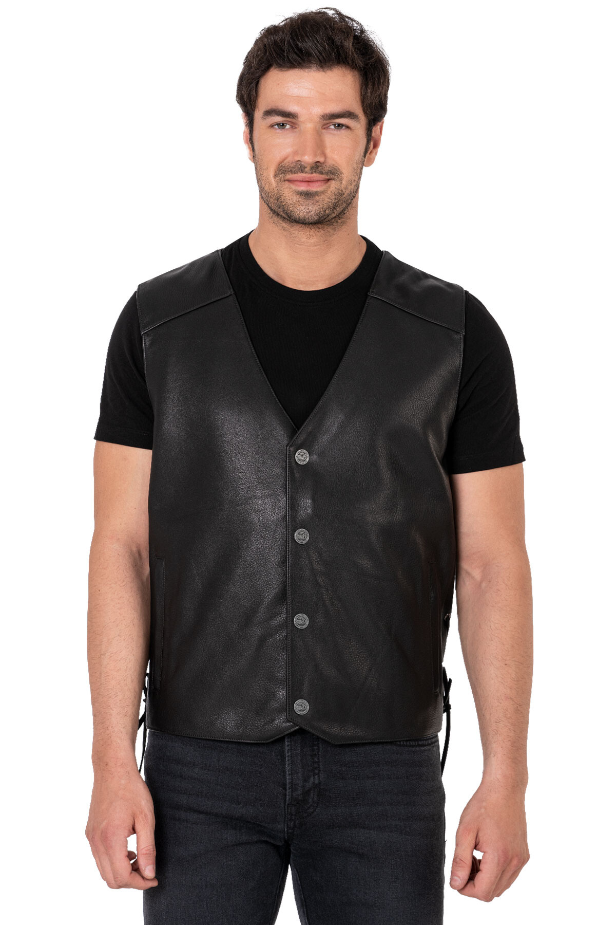 Dallas Leather Motorcycle Vest - 2