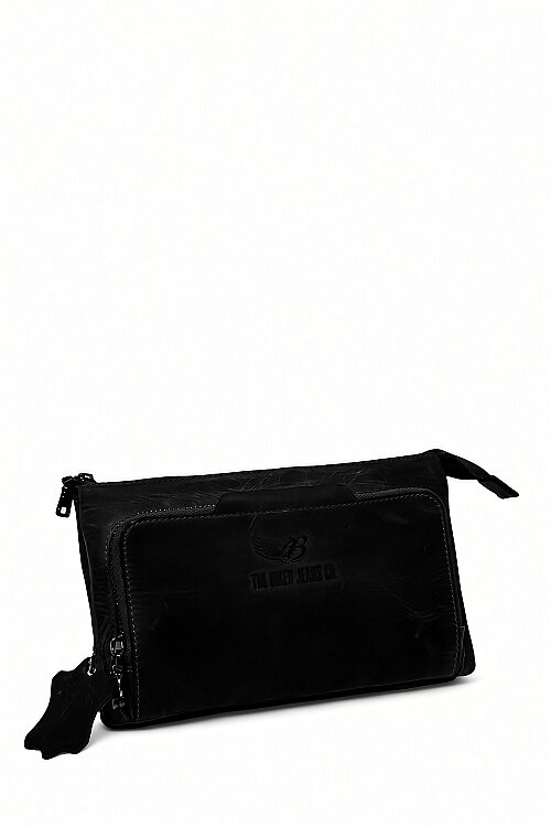 Detroit Black Hakiki Deri El Çantası - The Biker Jeans