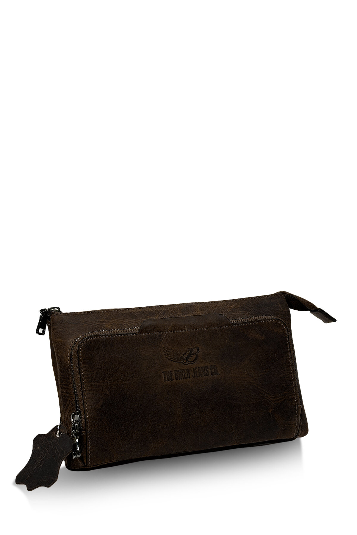 Detroit Dark Brown Hakiki Deri El Çantası - 1