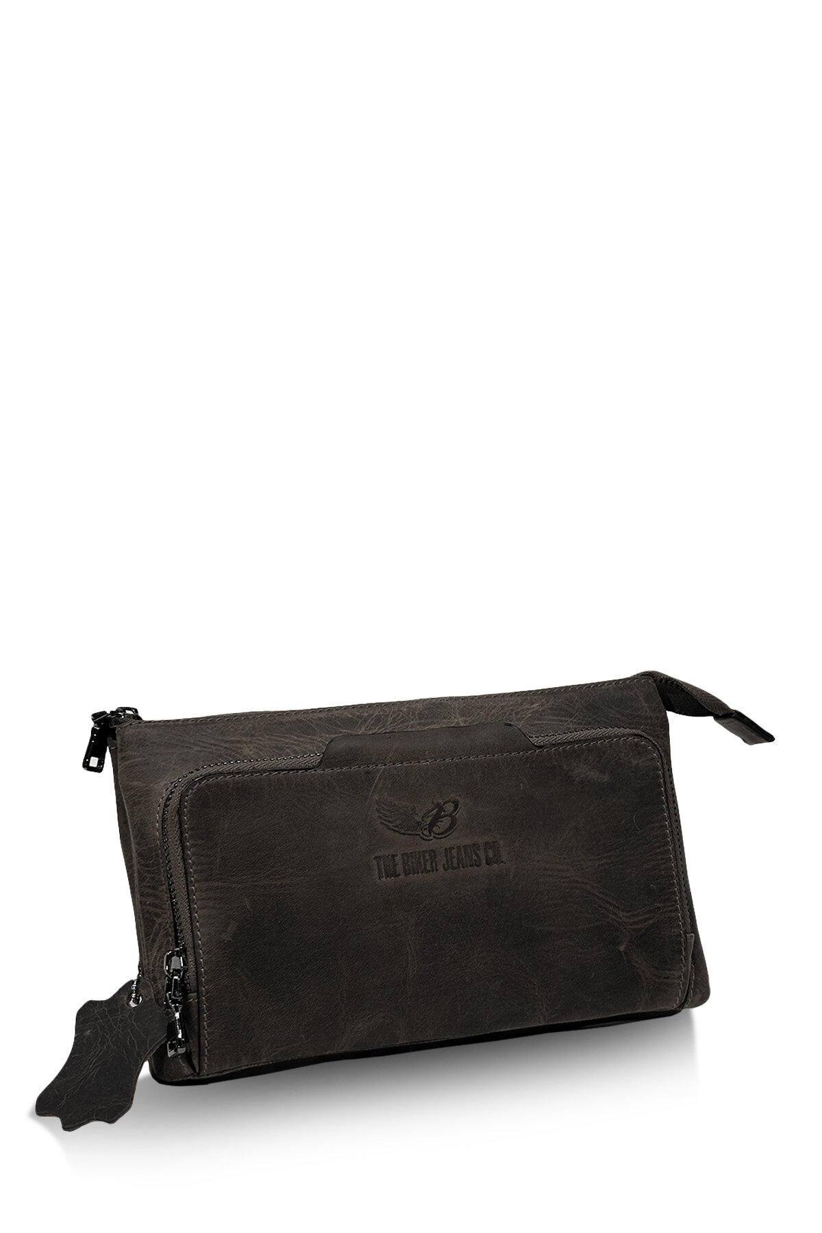 Detroit Grey Hakiki Deri El Çantası - 1