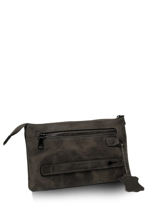 Detroit Grey Hakiki Deri El Çantası - 2