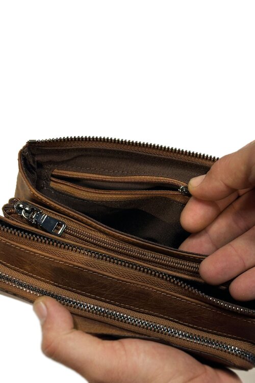 Detroit Hakiki Deri El Çantası - 4