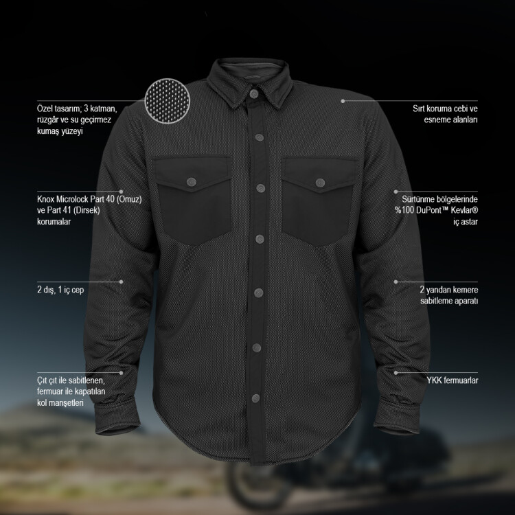 Eagle Armoured Motorcycle Shirt - Thumbnail