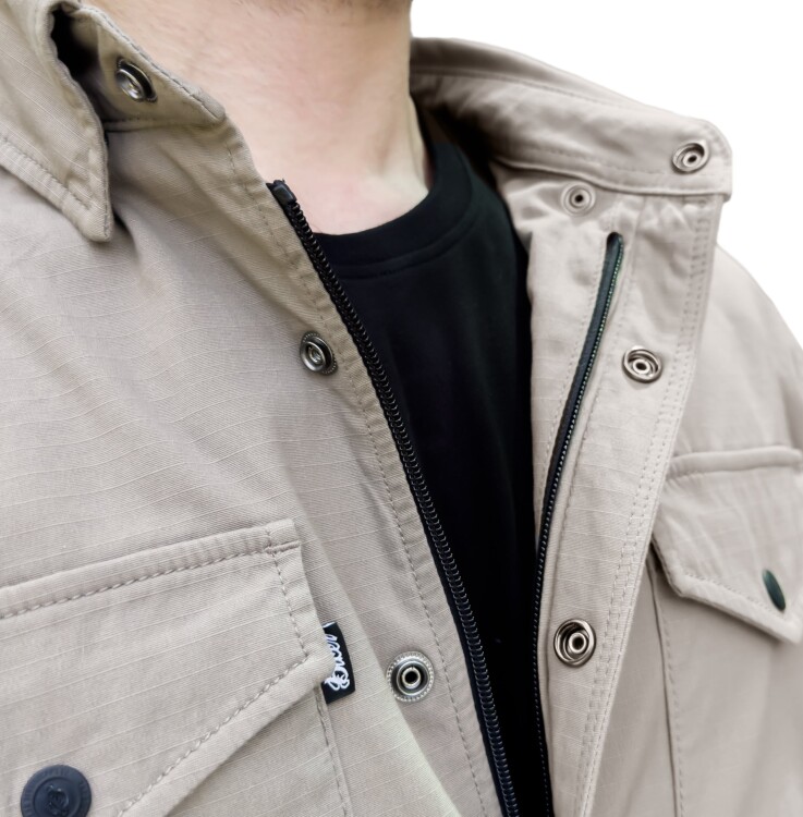 Eagle Beige Armoured Motorcycle Shirt - 8