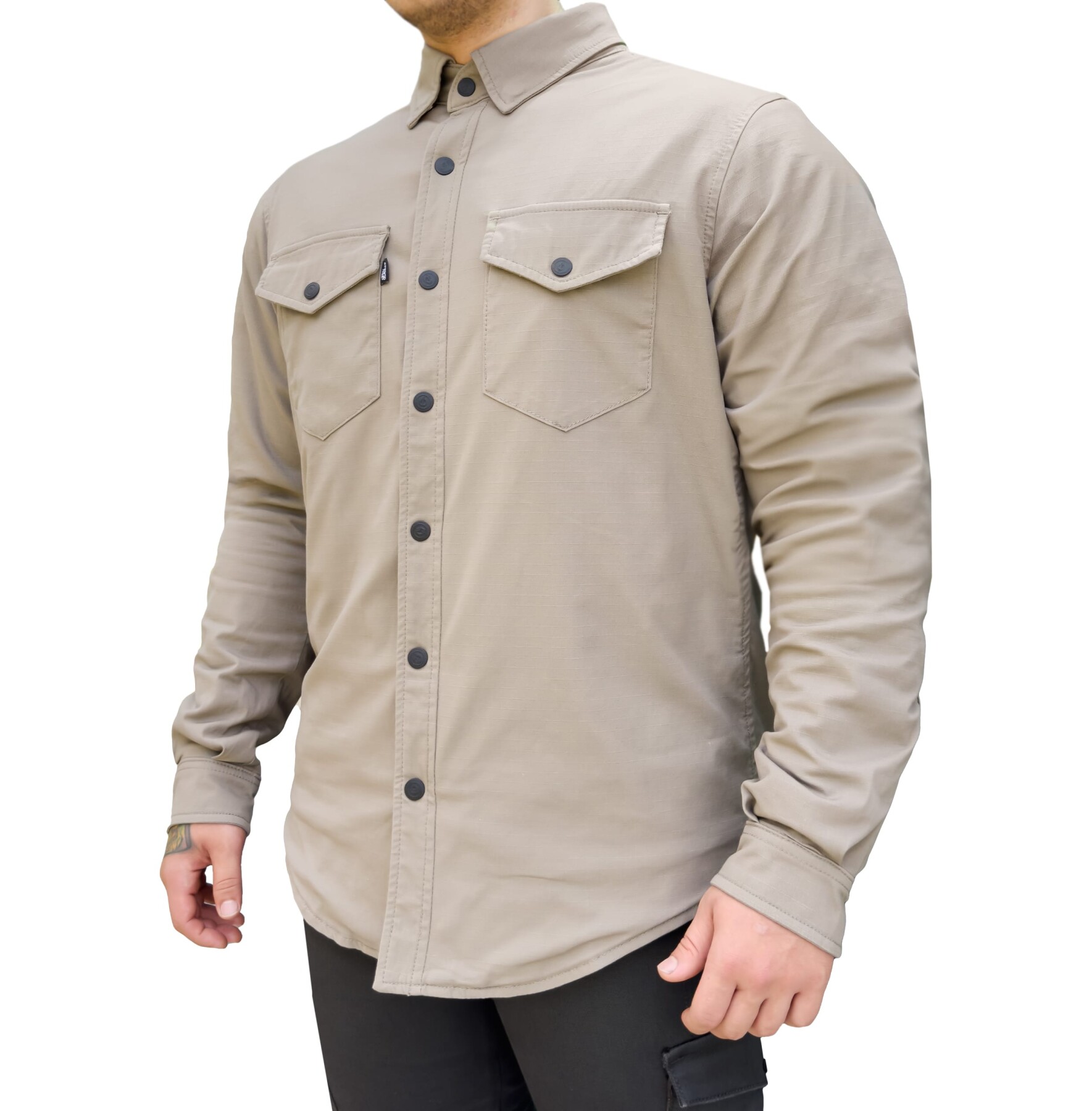 Eagle Beige Korumalı Motosiklet Gömleği Erkek - 5
