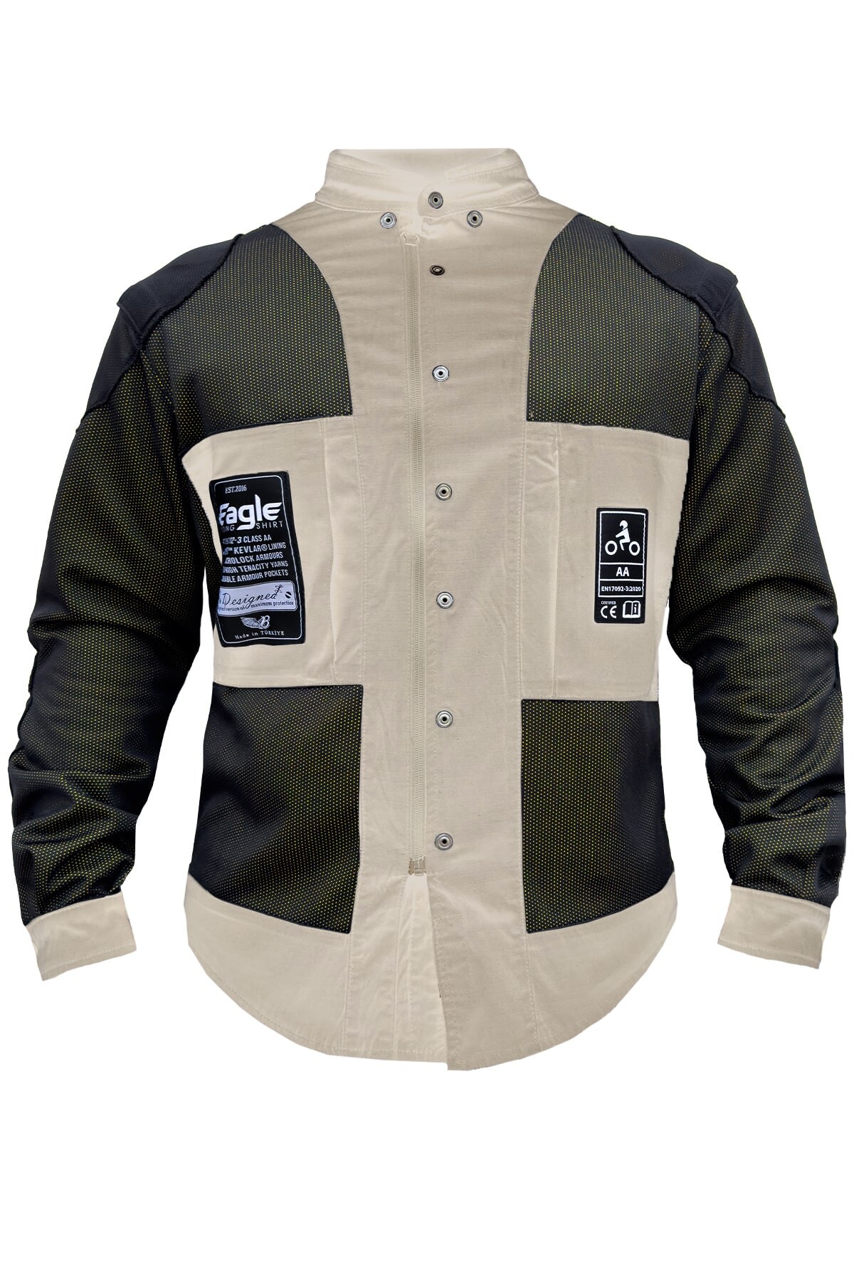 Eagle Beige Korumalı Motosiklet Gömleği Erkek - 4