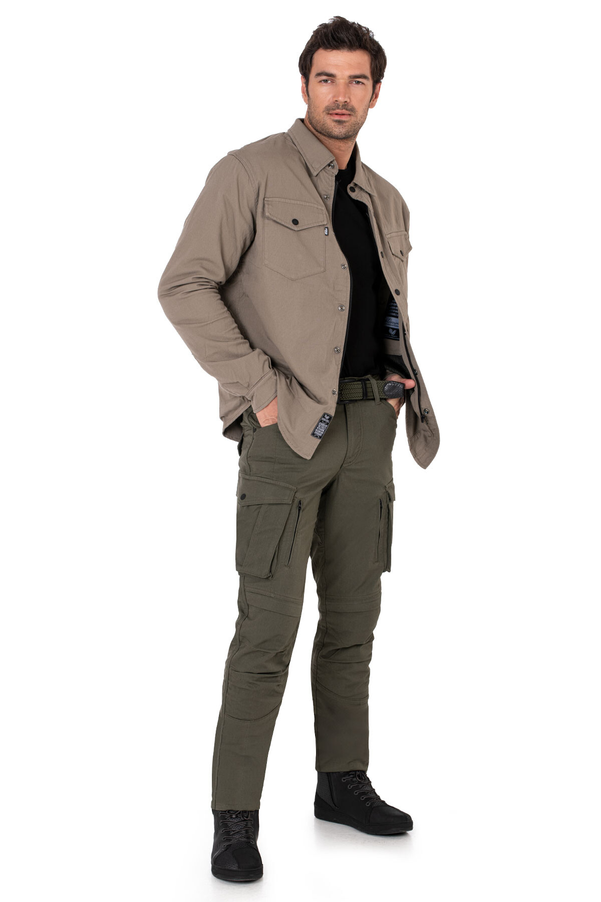 Eagle Beige Korumalı Motosiklet Gömleği Erkek - 11