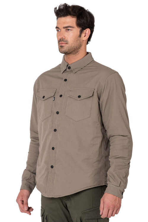 Eagle Beige Korumalı Motosiklet Gömleği Erkek - 6