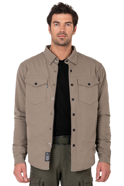 Eagle Beige Korumalı Motosiklet Gömleği Erkek - 4