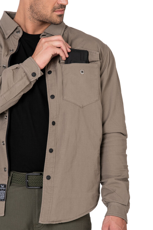 Eagle Beige Korumalı Motosiklet Gömleği Erkek - 14