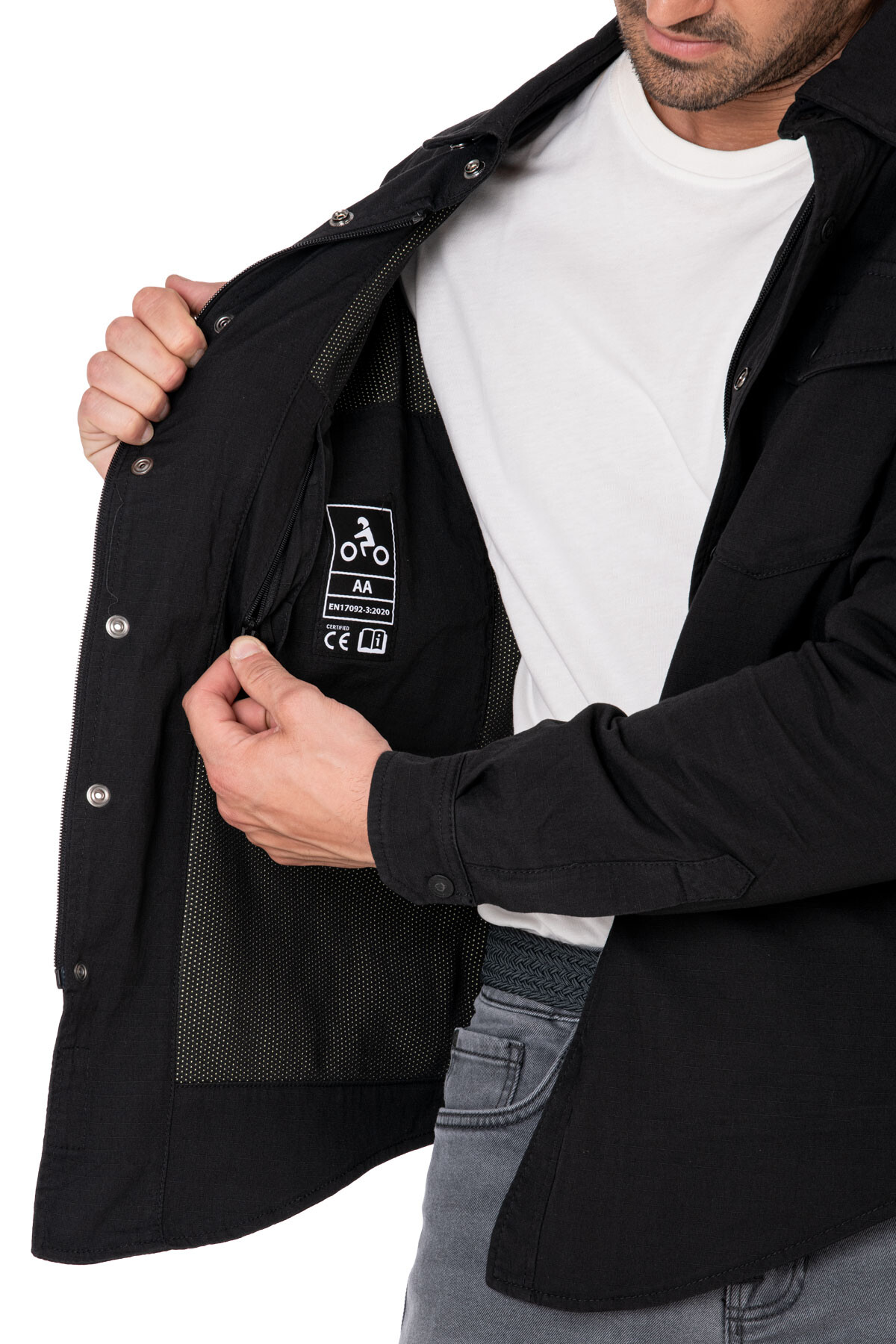 Eagle Black Armoured Motorcycle Shirt - 8