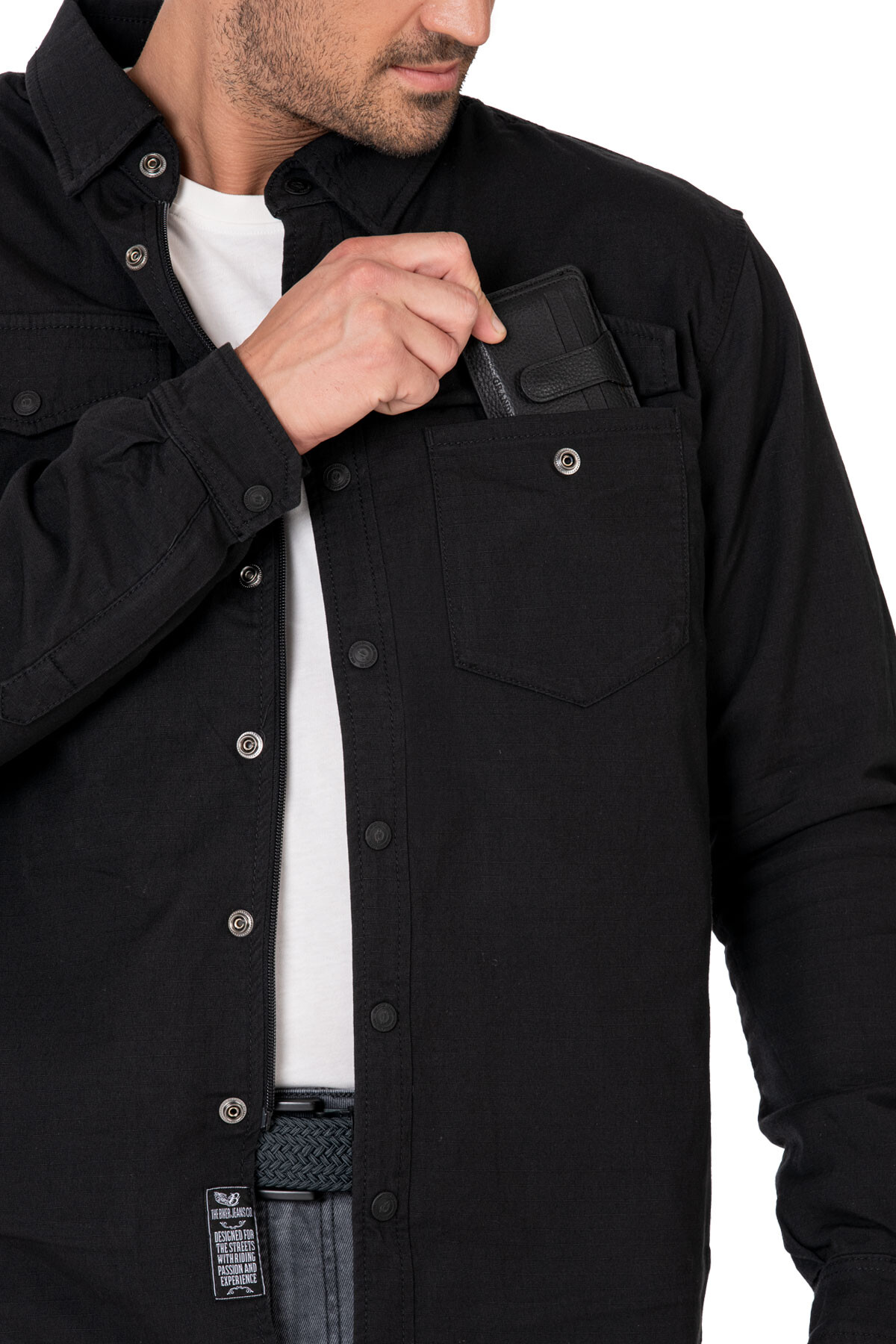 Eagle Black Armoured Motorcycle Shirt - 9