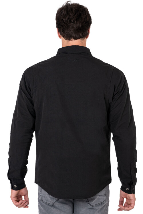 Eagle Black Korumalı Motosiklet Gömleği Erkek - 6
