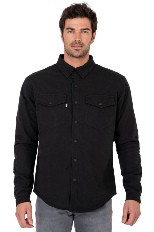 Eagle Black Korumalı Motosiklet Gömleği Erkek - 3