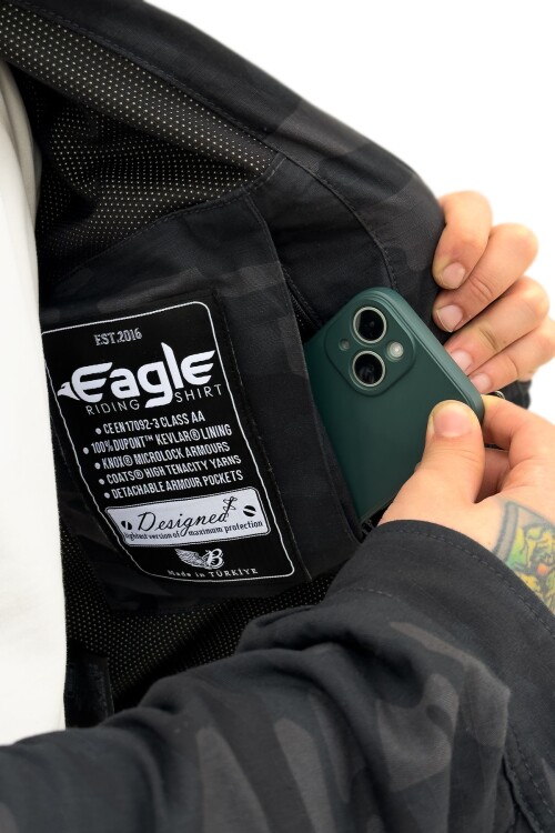 Eagle Camo Korumalı Motosiklet Gömleği Erkek - 11