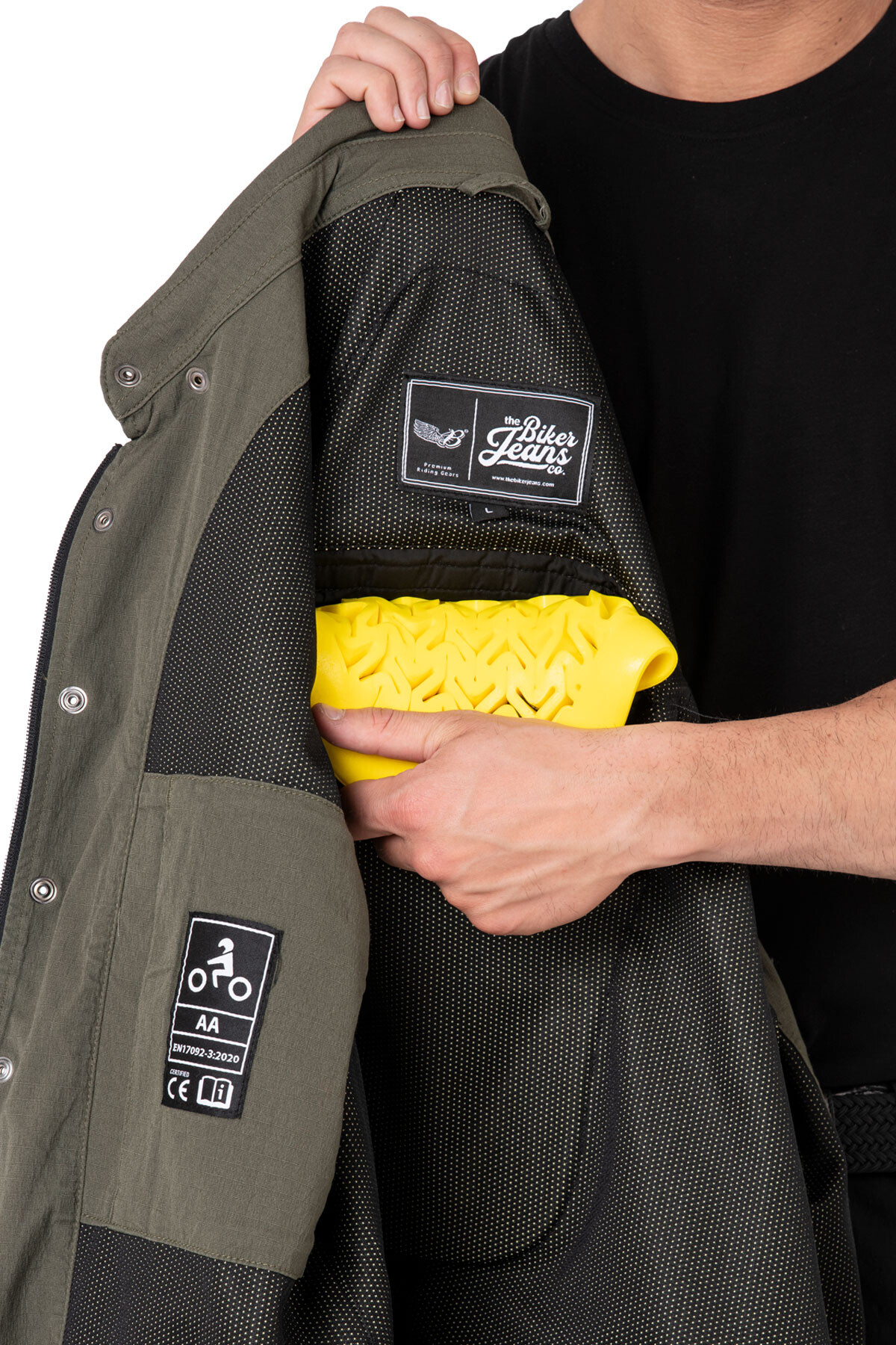 Eagle Khaki Armoured Motorcycle Shirt - 15