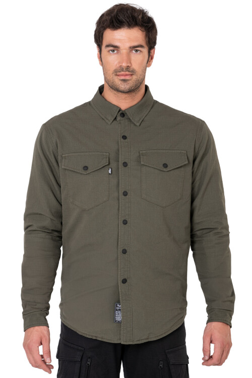 Eagle Khaki Armoured Motorcycle Shirt - 3