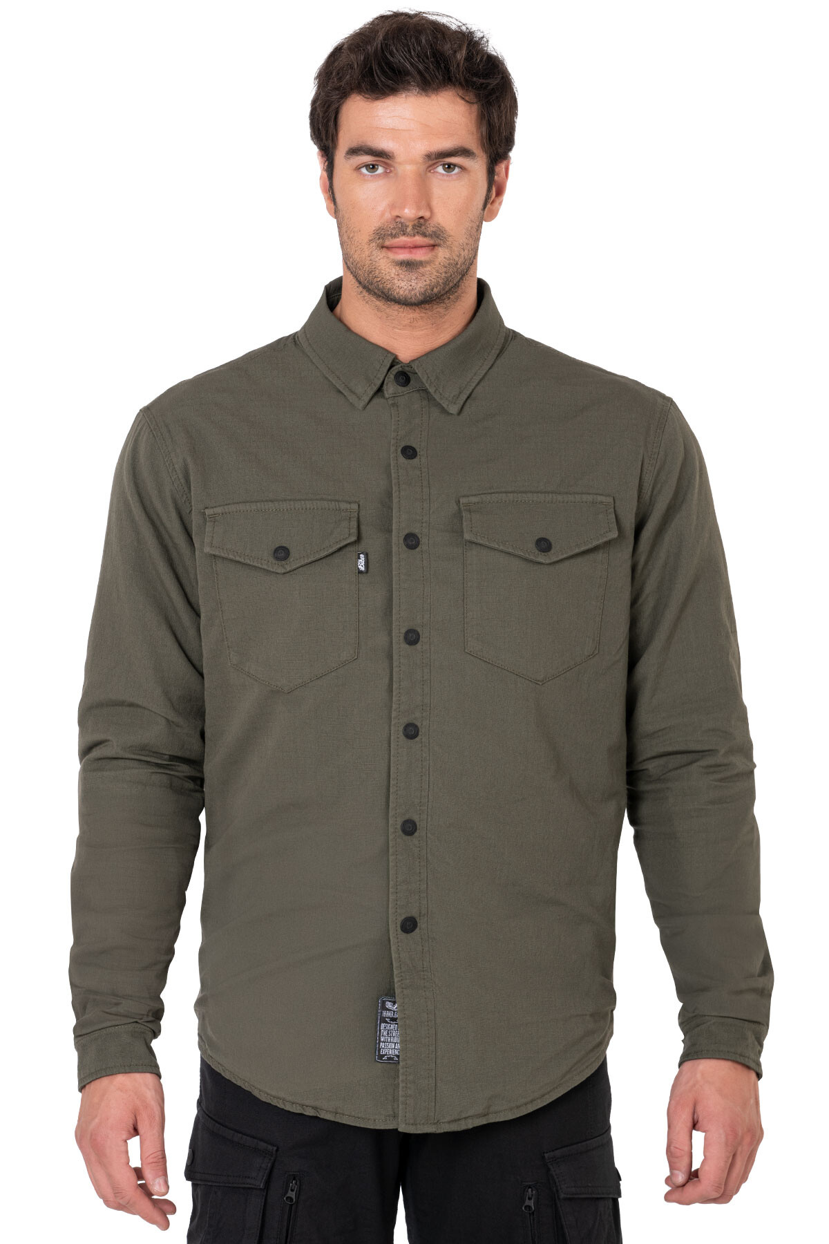Eagle Khaki Armoured Motorcycle Shirt - 3