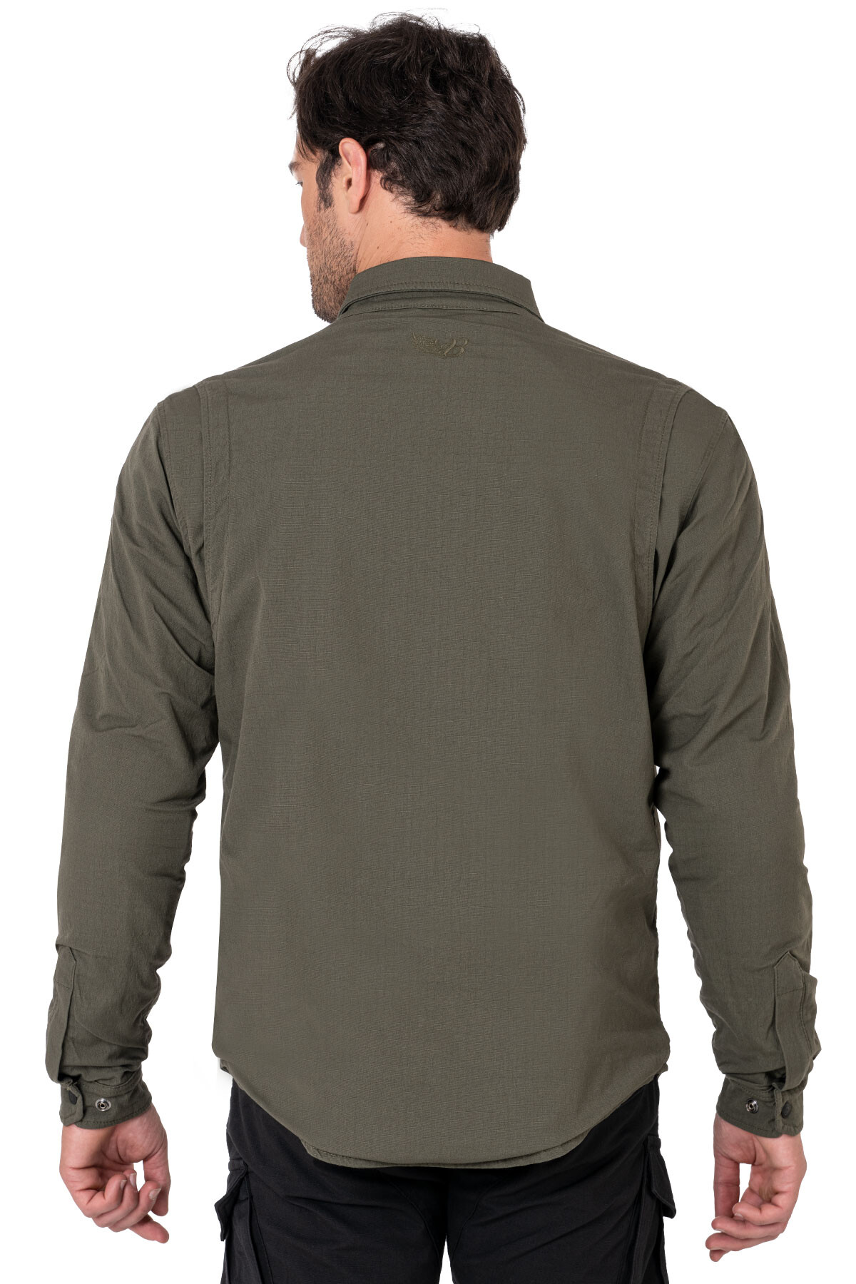 Eagle Khaki Armoured Motorcycle Shirt - 6