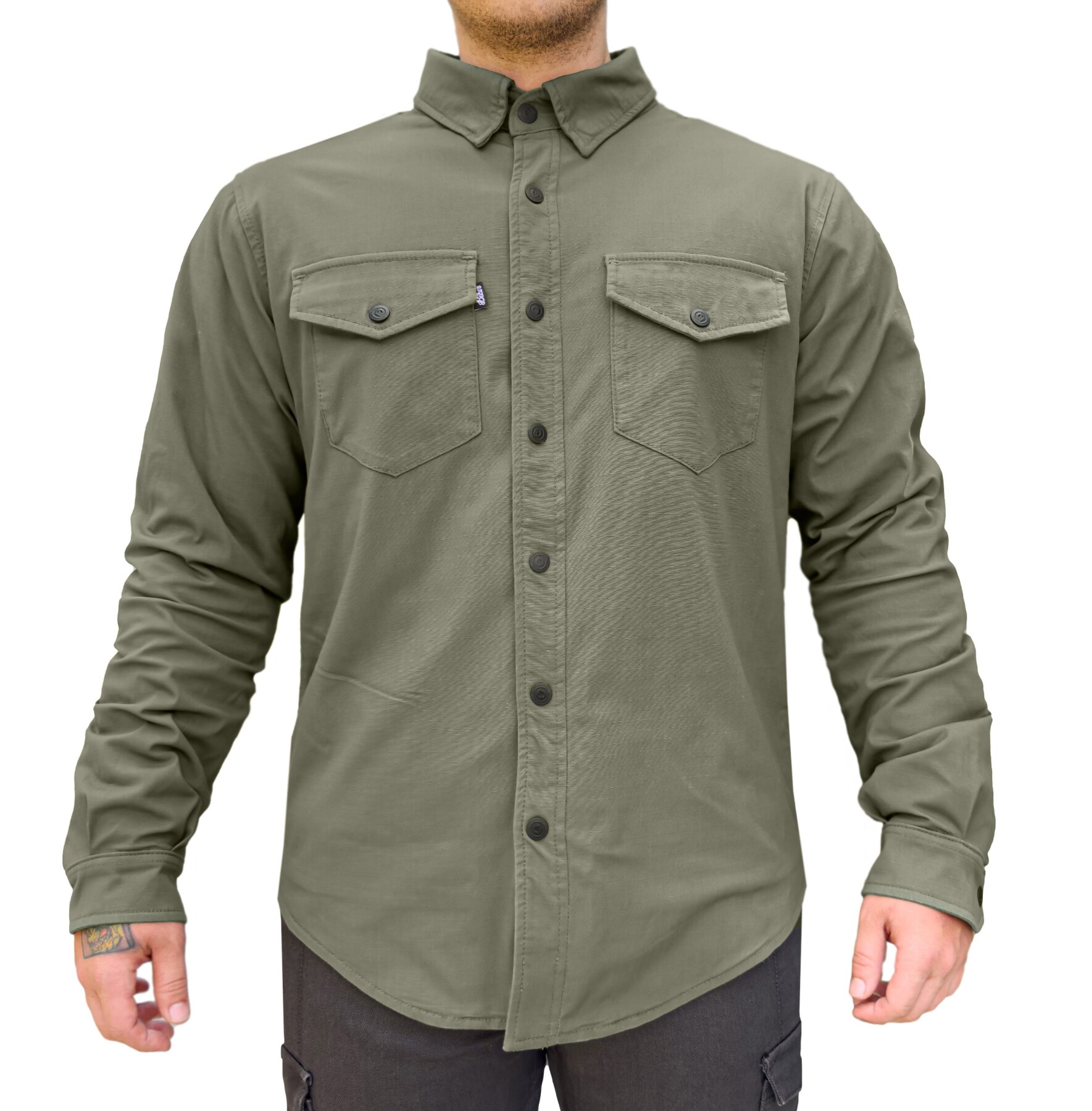 Eagle Khaki Korumalı Motosiklet Gömleği Erkek - 4
