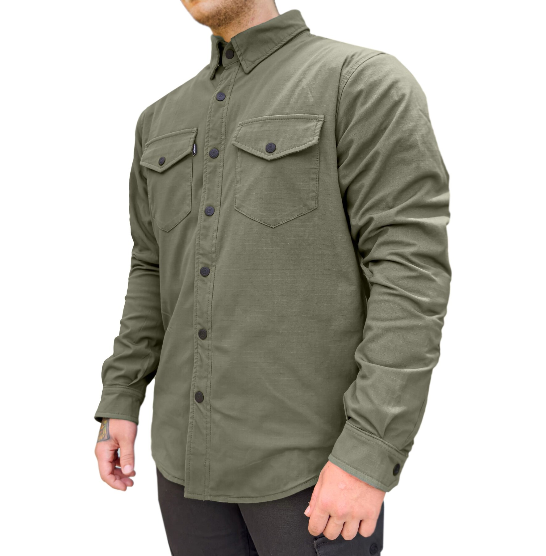 Eagle Khaki Korumalı Motosiklet Gömleği Erkek - 3
