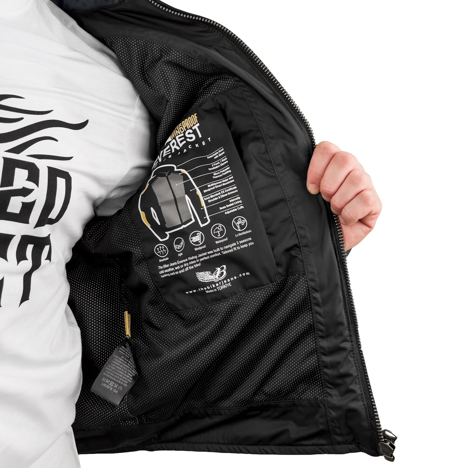 EVEREST WATERPROOF Antra Camo Korumalı Motosiklet Montu Erkek - 13