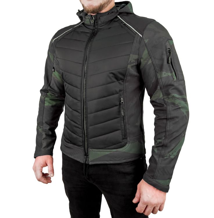 EVEREST WATERPROOF Khaki Camo Korumalı Motosiklet Montu Erkek