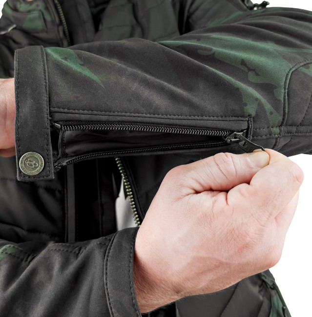 EVEREST WATERPROOF Khaki Camo Korumalı Motosiklet Montu Erkek - 12