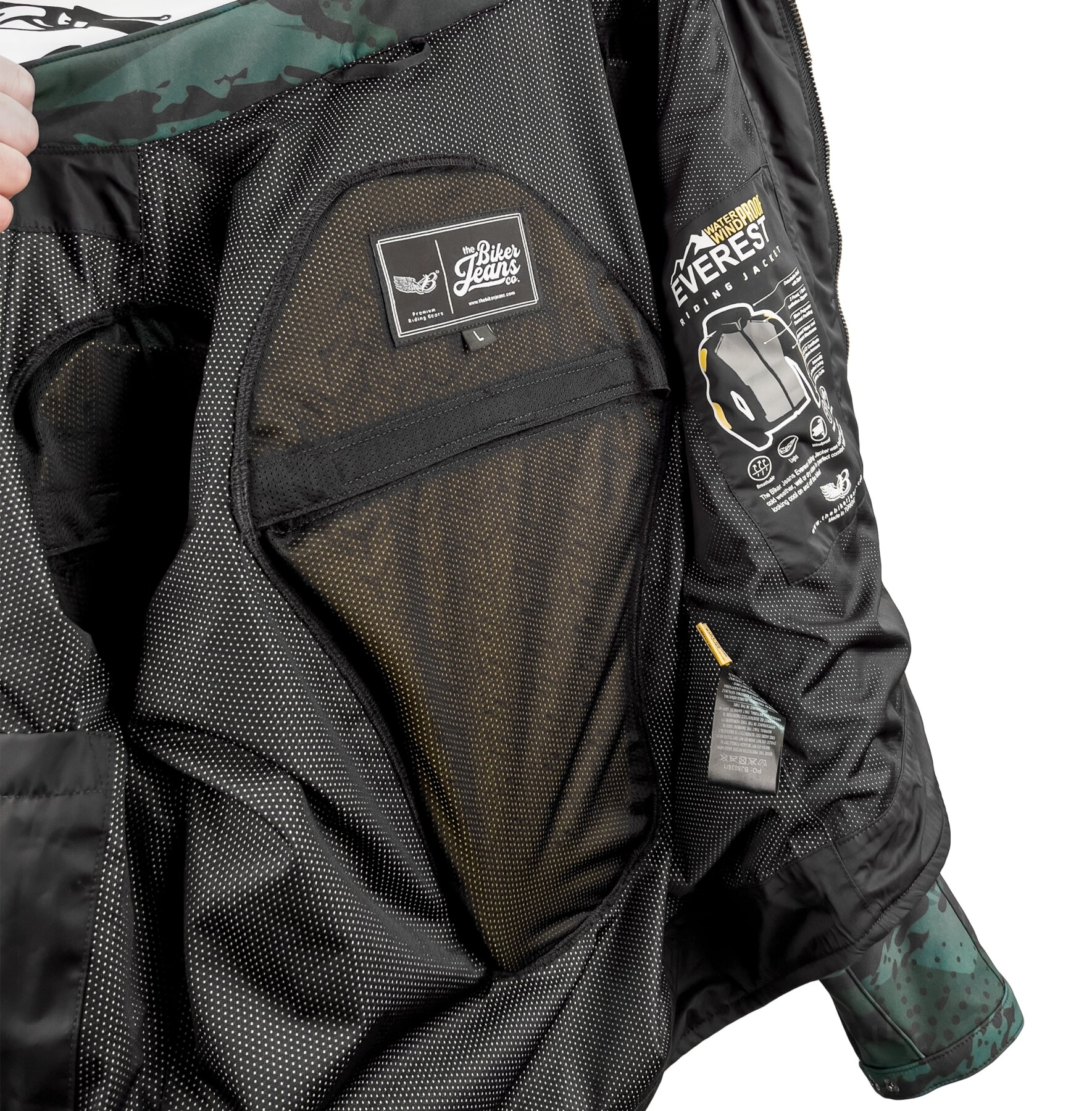 EVEREST WATERPROOF Multicolor Khaki Black Korumalı Motosiklet Montu Erkek - 15