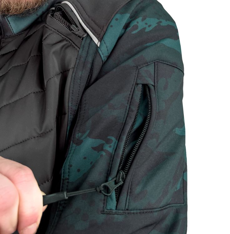 EVEREST WATERPROOF Petrol Camo Korumalı Motosiklet Montu Erkek