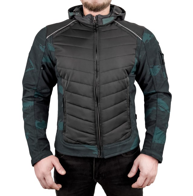 EVEREST WATERPROOF Petrol Camo Korumalı Motosiklet Montu Erkek - 3