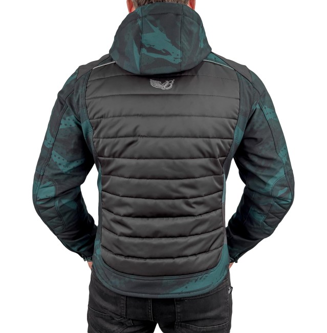 EVEREST WATERPROOF Petrol Camo Korumalı Motosiklet Montu Erkek - 6