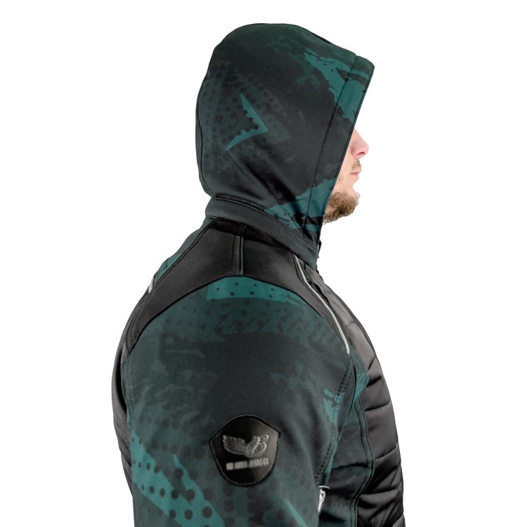 EVEREST WATERPROOF Petrol Camo Korumalı Motosiklet Montu Erkek - 7