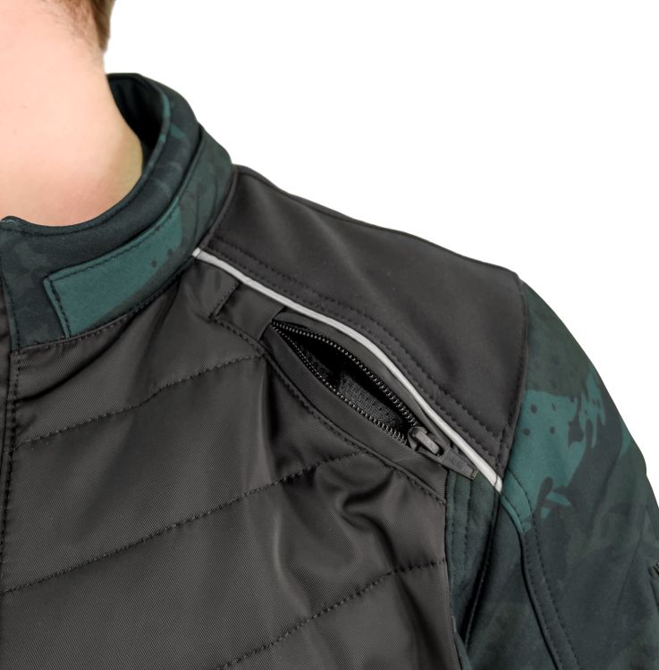 EVEREST WATERPROOF Petrol Camo Korumalı Motosiklet Montu Erkek - 9