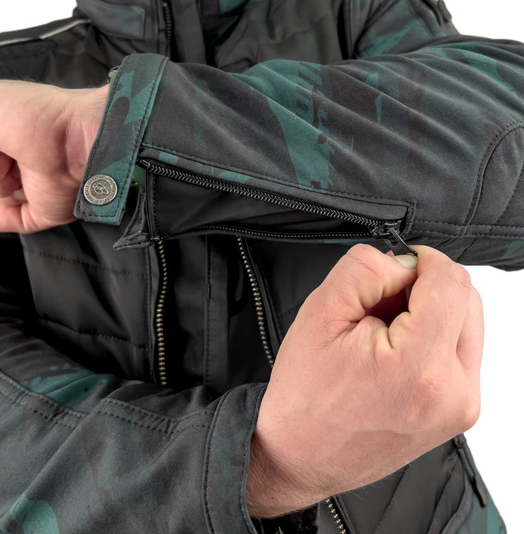 EVEREST WATERPROOF Petrol Camo Korumalı Motosiklet Montu Erkek - 12