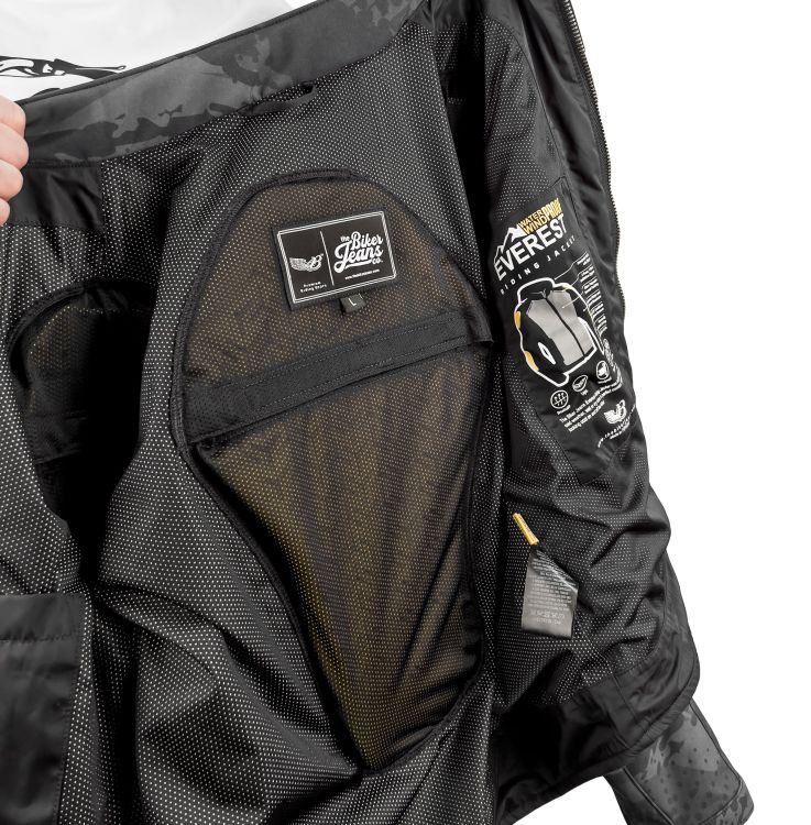 EVEREST WATERPROOF Petrol Camo Korumalı Motosiklet Montu Erkek - 15