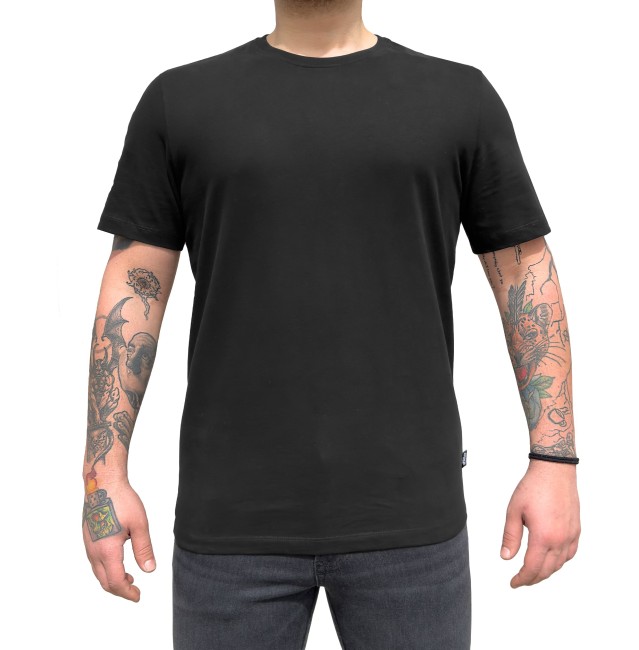 Everyway Soft Cotton Short Sleeve Black T-Shirt - 1
